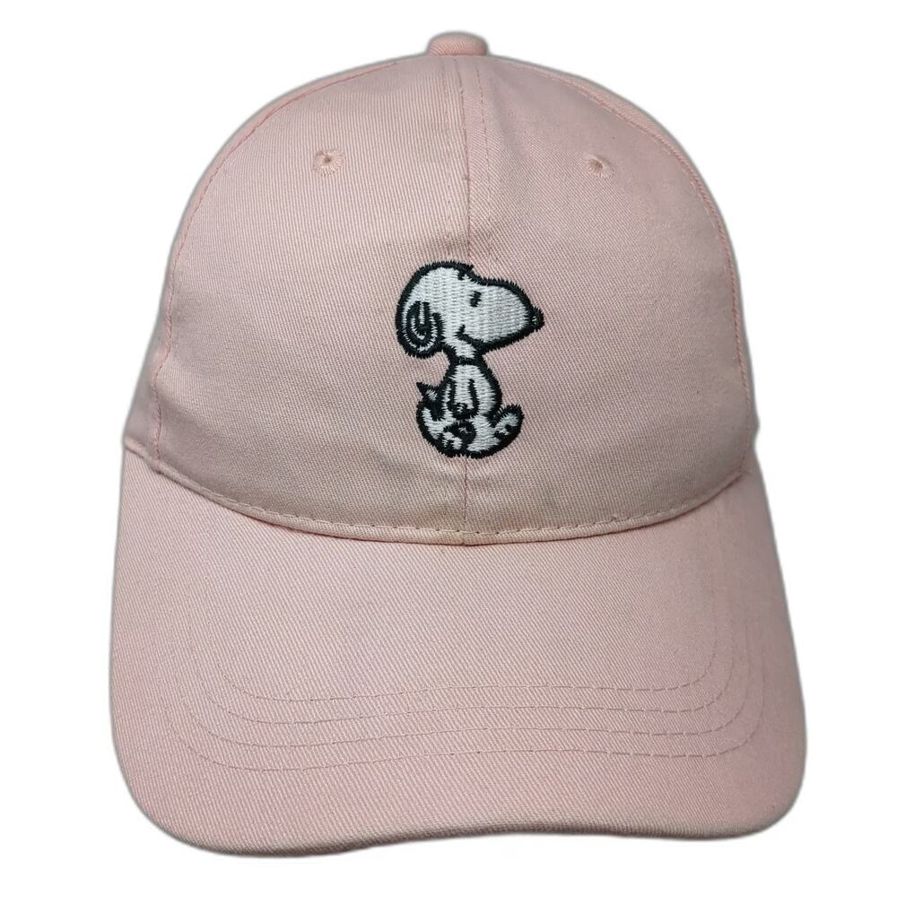 Peanuts Snoopy Character Pink Baseball Cap One Size Adjustable Slideback Hat